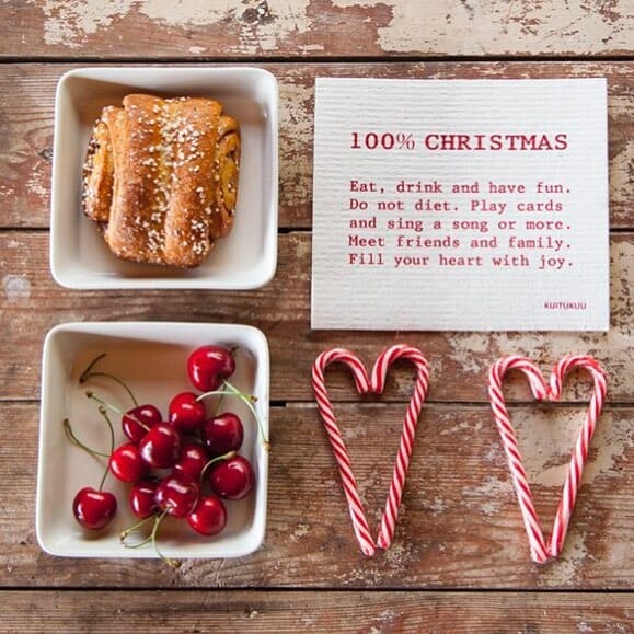 100% Christmas Swedish Dishcloth | Red Swedish Dishcloths SWEETGUM TEXTILES CO., LLC 