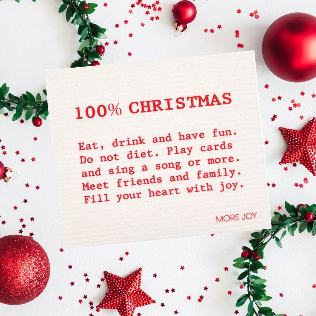 100% Christmas Swedish Dishcloth | Red Swedish Dishcloths SWEETGUM TEXTILES CO., LLC 