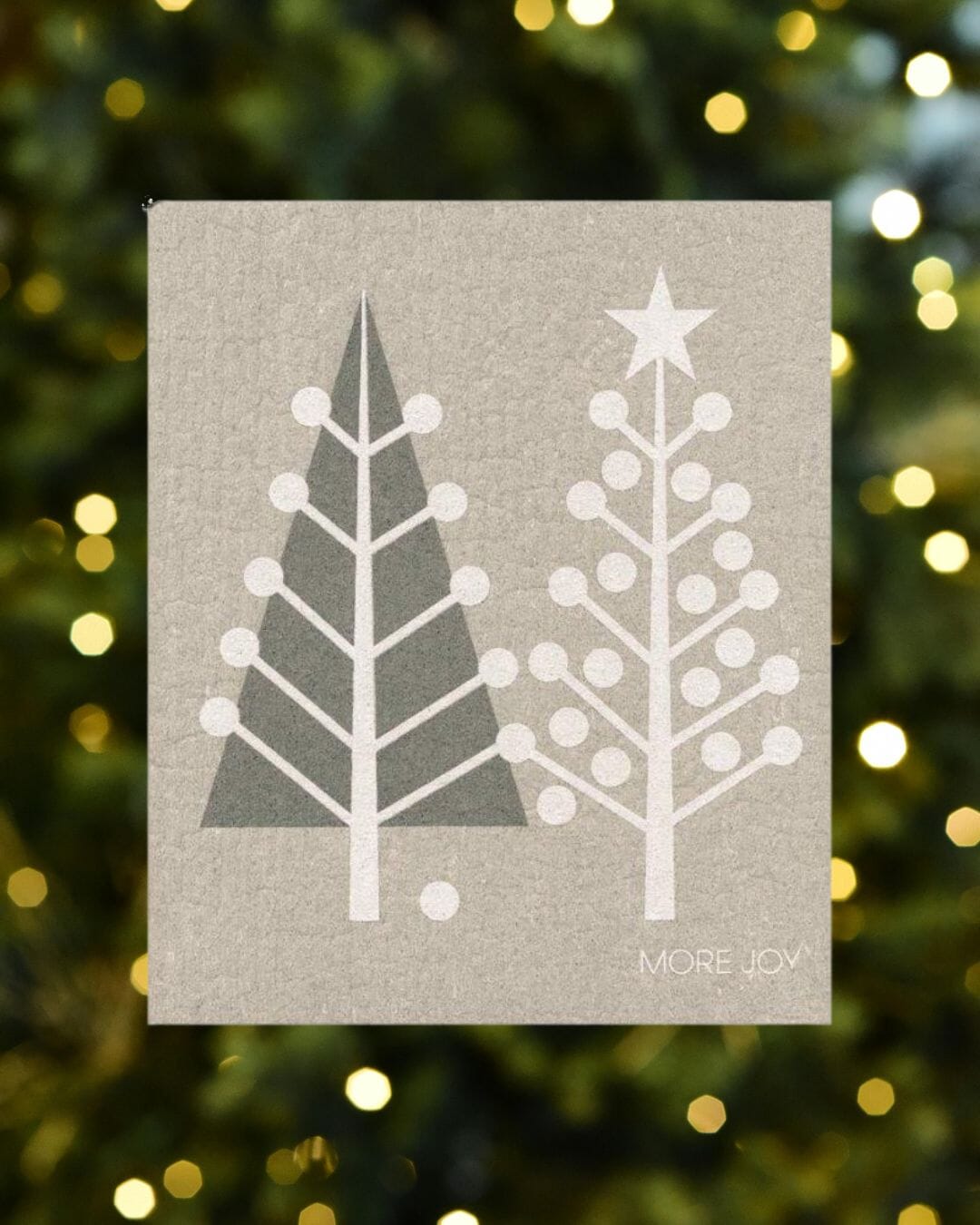 Forest of Pearls - Nordic Trees Swedish Dishcloth | Gray Swedish Dishcloths SWEETGUM TEXTILES CO., LLC 