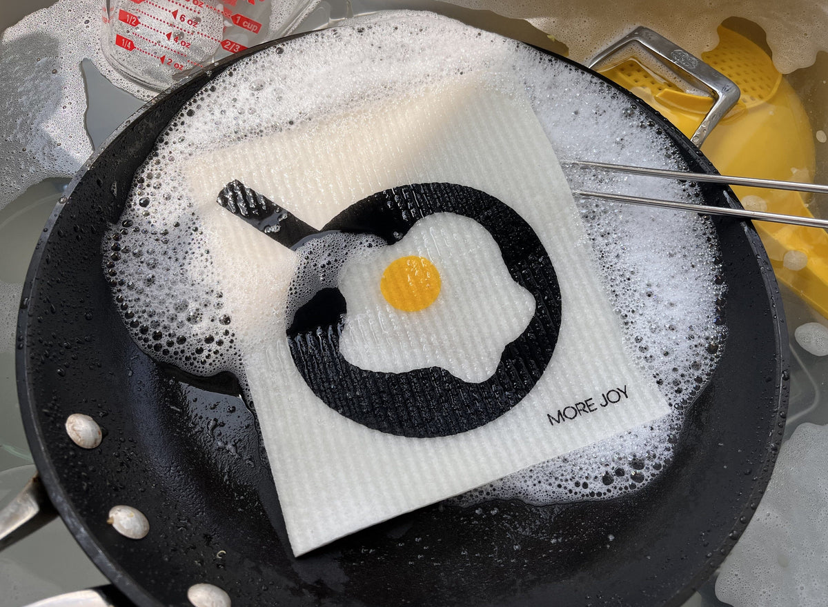 Fried Egg Swedish Dishcloth Swedish Dishcloths SWEETGUM TEXTILES CO., LLC 