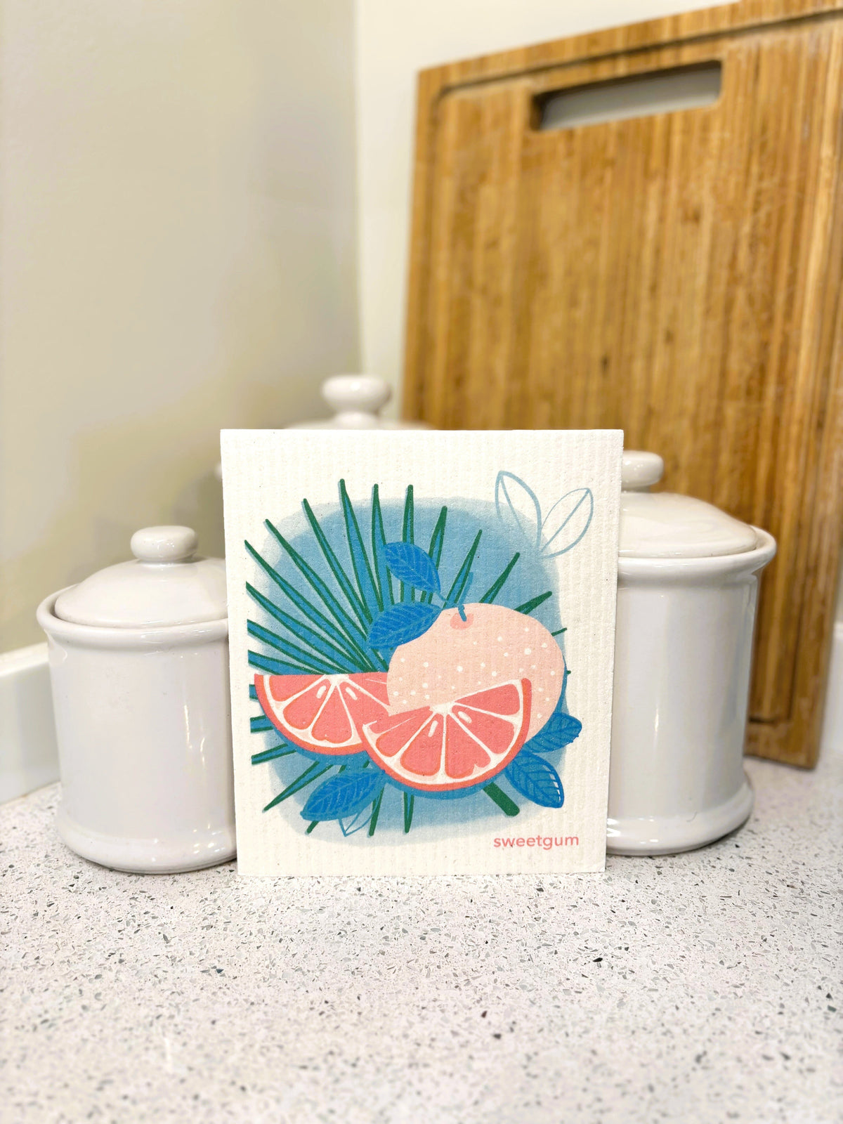 Grapefruit Swedish Dishcloth | Pink &amp; Blue | Sweetgum Home Swedish Dishcloths SWEETGUM TEXTILES CO., LLC 