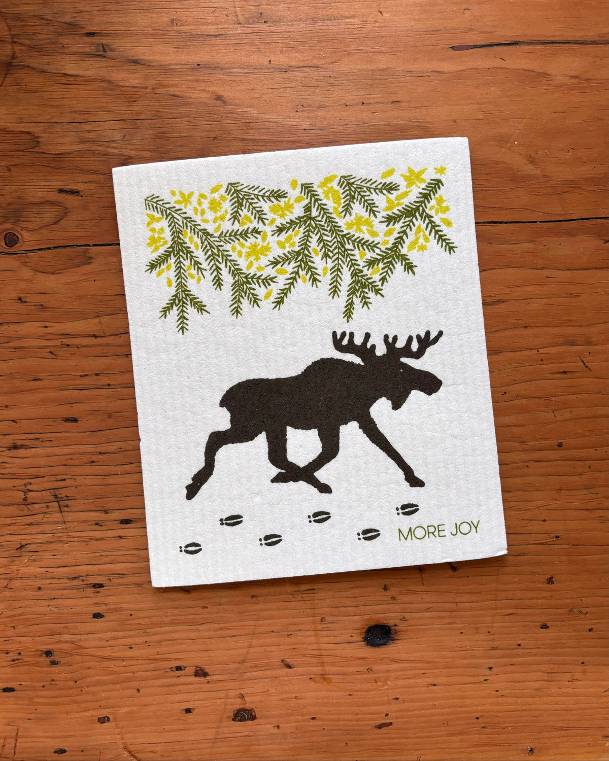 Moose Swedish Dishcloth | Brown / Green Swedish Dishcloths SWEETGUM TEXTILES CO., LLC 