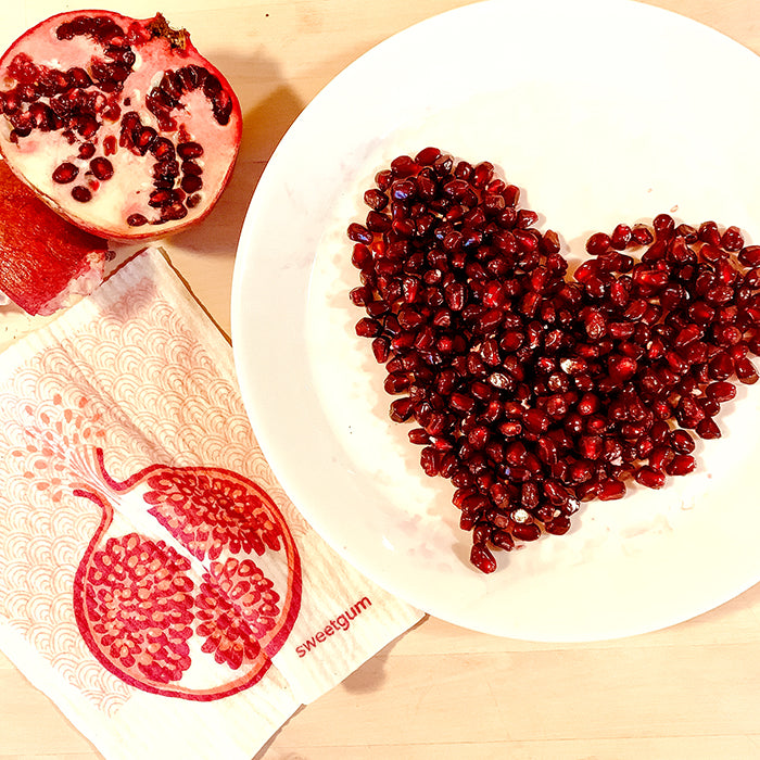 Pomegranate Swedish Dishcloth