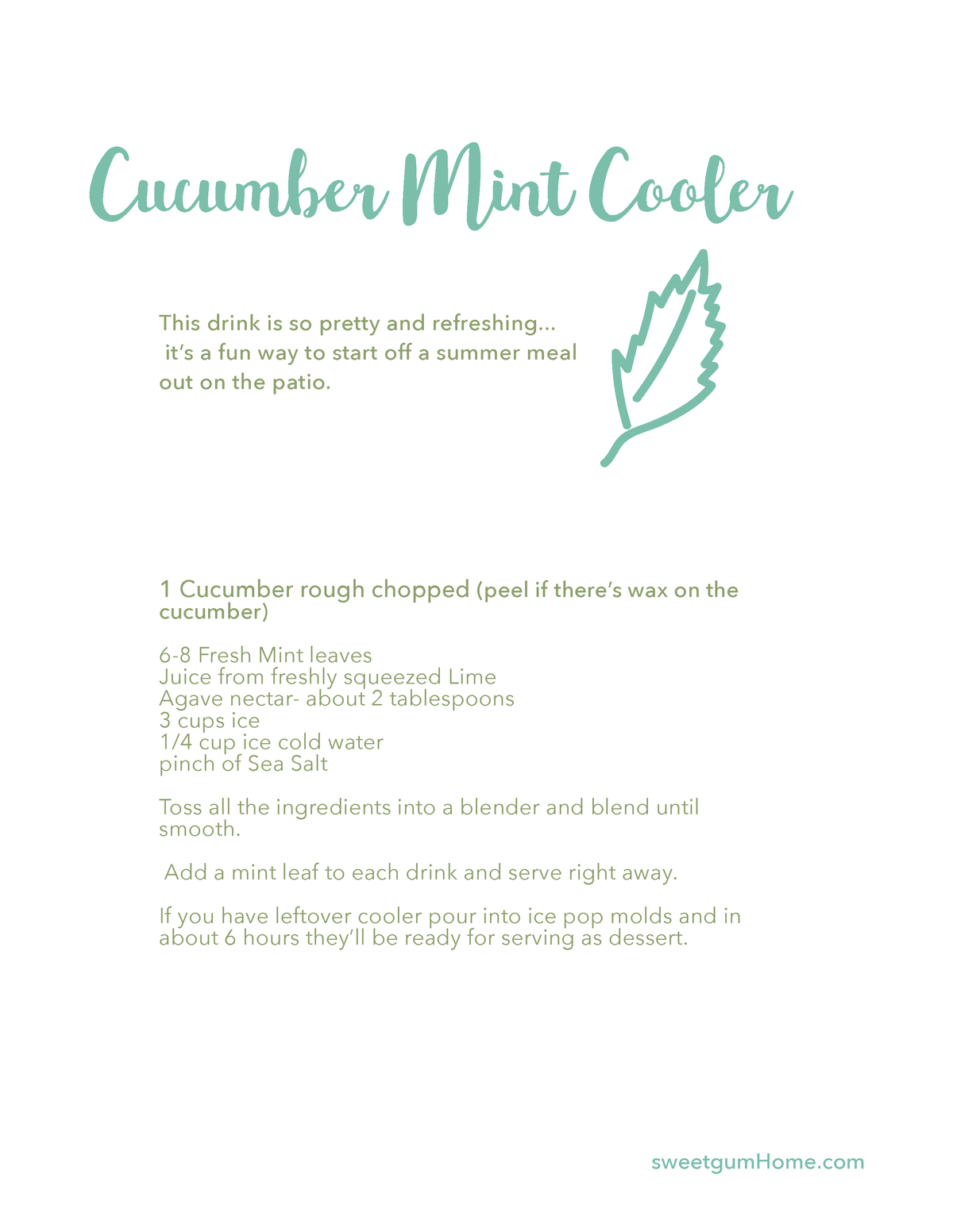 Cucumber Cooler