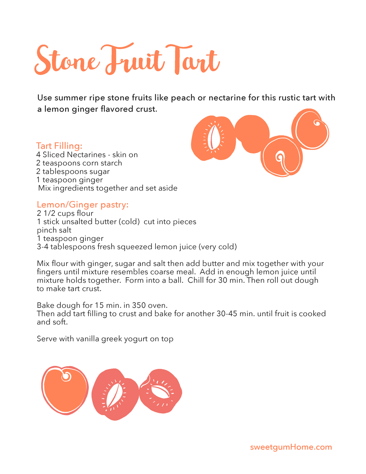 Stone Fruit Tart Recipe