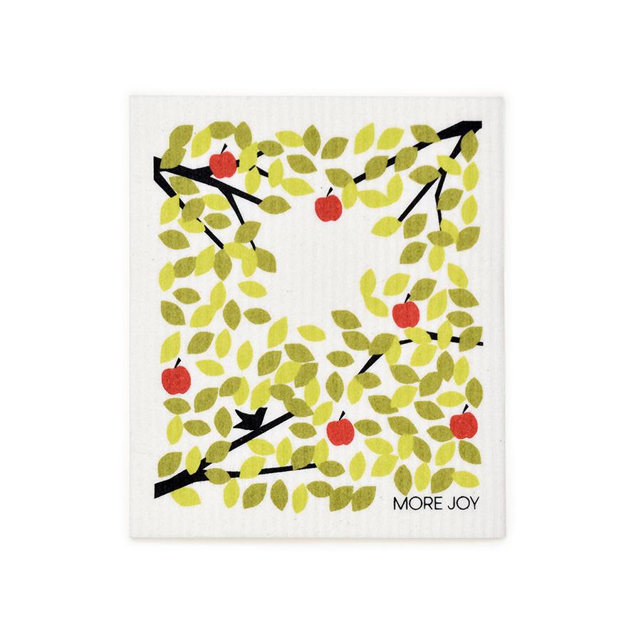 Apple Tree Swedish Dishcloth | Green | 8" x 6.75" | More Joy Swedish Dishcloths SWEETGUM TEXTILES CO., LLC 