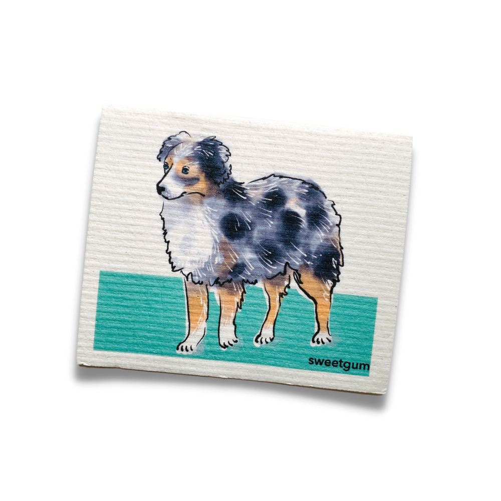 Australian Sheepdog Swedish Dishcloth | Sweetgum Home Swedish Dishcloths sweetgum textiles company, LLC 