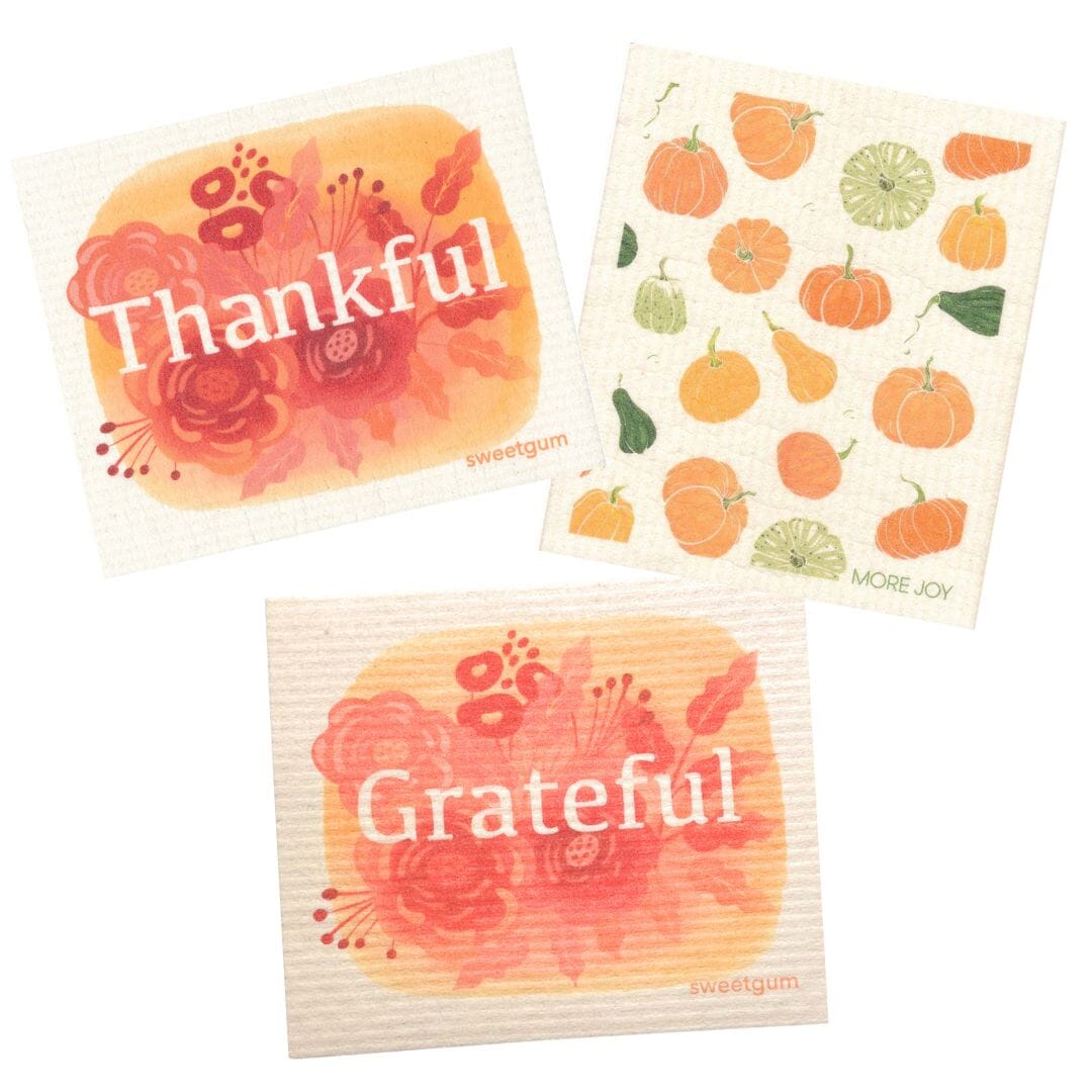 Bundle of 3 Swedish Dishcloths | Autumn & Thanksgiving Set Swedish Dishcloths sweetgum textiles company, LLC 