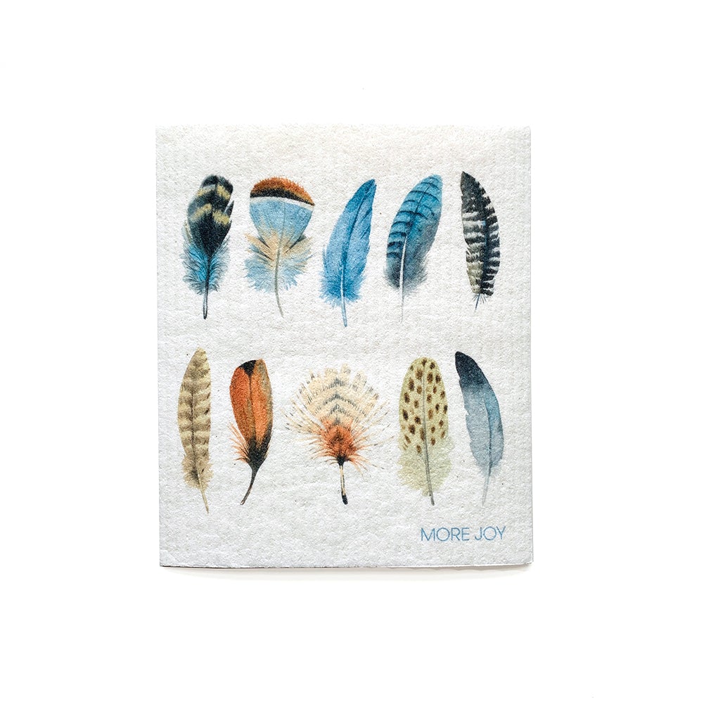 Bundle of 3 Swedish Dishcloths | Feathers | Birds | Nest Swedish Dishcloths sweetgum textiles company, LLC 