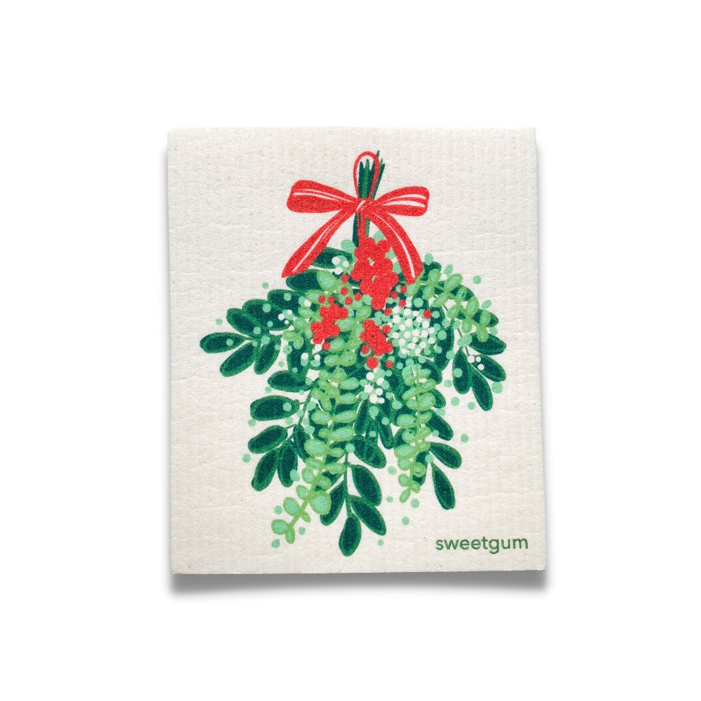 Christmas Greens Swedish Dishcloth | Sweetgum Home Swedish Dishcloths sweetgum textiles company, LLC 