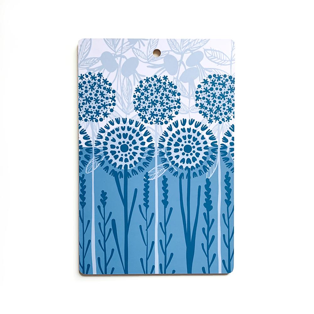 Cutting Board | Bloom in Blue | Plywood &amp; Melamine Cutting Board sweetgum textiles company, LLC 
