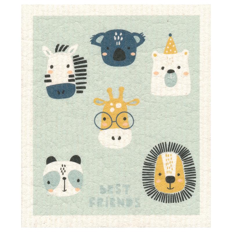Giraffe Best Friends Swedish Dishcloth Swedish Dishcloths SWEETGUM TEXTILES CO., LLC 