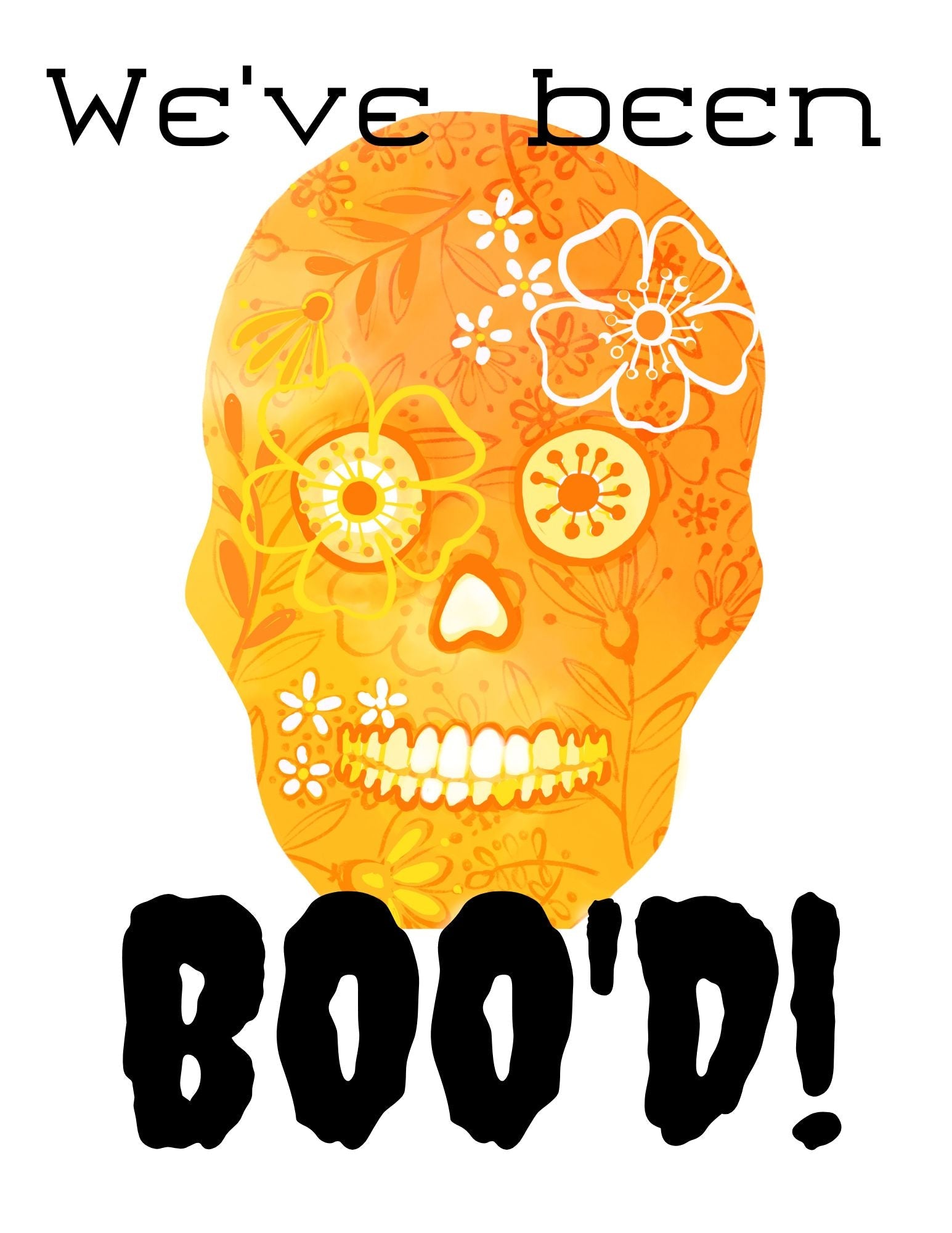 Halloween Skull "Boo!" Digital Download Recipe sweetgum textiles company, LLC 