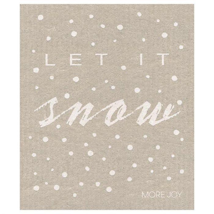 Let it Snow- Swedish Dishcloth | Gray Swedish Dishcloths SWEETGUM TEXTILES CO., LLC 