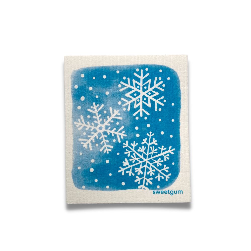 Snowflakes Swedish Dishcloth | Sweetgum Home Swedish Dishcloths sweetgum textiles company, LLC 
